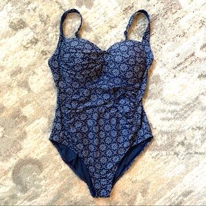 Niptuck Swim | One Piece Blue Bathing Suit size 10